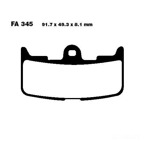 Bremsbelag EBC EPFA345HH vorne für Buell XB12Ss 1200 ie Lightning Long 2006-2008