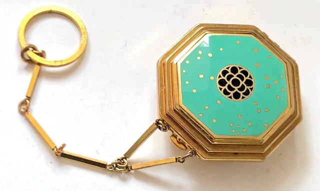 Art Deco Richard Hudnut le Début Light Green Cloisonné Powder Rouge Compact 20’s Art Deco Richard Hudnut le Début Light Green Cloisonné Powder Rouge Compact 20’s