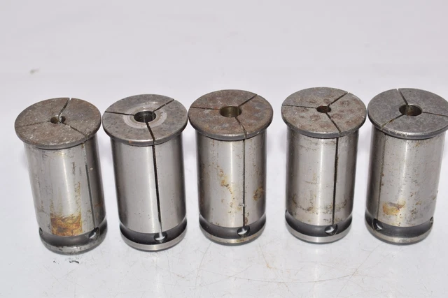 Mixed Lot of 5 LYNDEX NIKKEN Straight Collets Milling Chuck Mixed Sizes Machinis