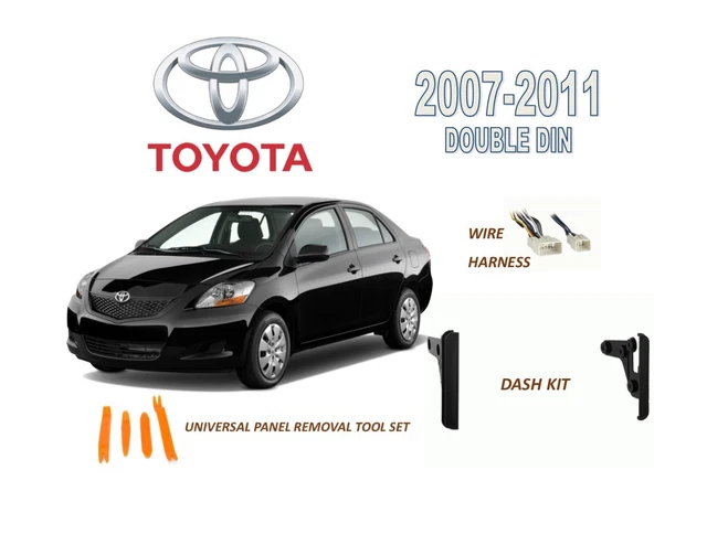 2007-2011 TOYOTA YARIS DASH INSTALL KIT for CAR STEREO, with WIRE HARNESS