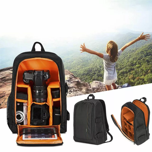 Large DSLR Outdoor Waterproof Camera Backpack Shoulder Bag Case For Canon NR 'MB