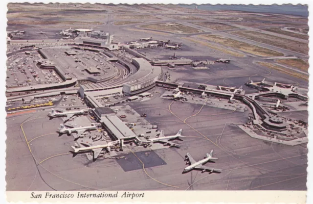 Postcard San Francisco International Airport, Aerial View, California CA