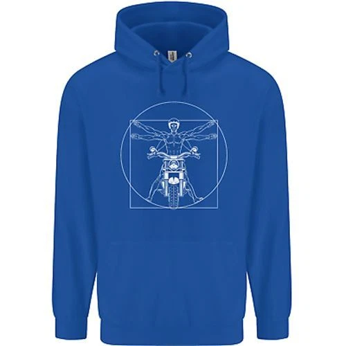 Felpa con cappuccio Vitruvian Biker Moto Moto Bambini Bambini 6
