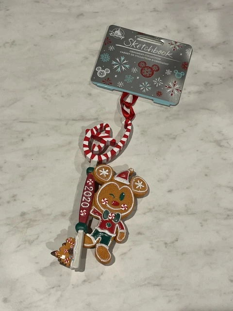 Disney Sketchbook 2020 Mickey Mouse Christmas Gingerbread Key Ornament New