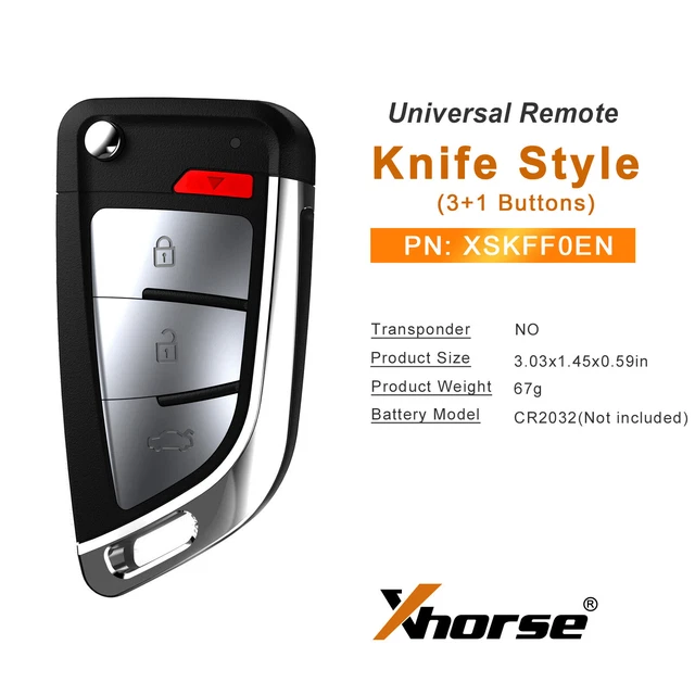 Xhorse XSKFF0EN Universal Knife Remote Smart Key 4 Button for VVDI MINI KEY TOOL