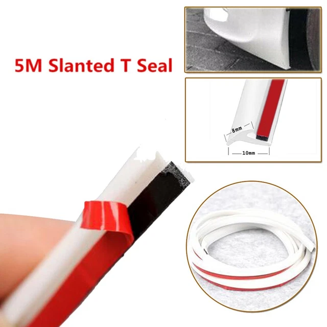 5M Car Door Bumper Edge Guard Protector Decor Moulding Trim Strip  T-Type Decal