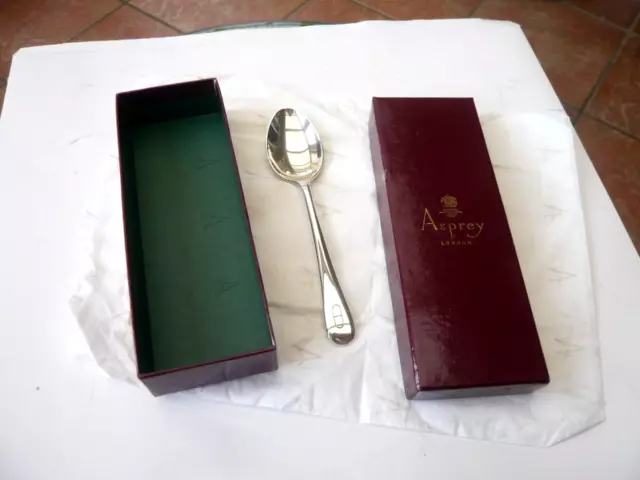 Stunning Quality Boxed Asprey London Silver Or Silver Plated Tea Spoon Teaspoon