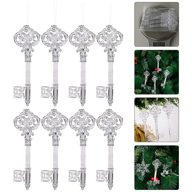8 piezas Llavero Navidad Acrílico Decoración Navidad