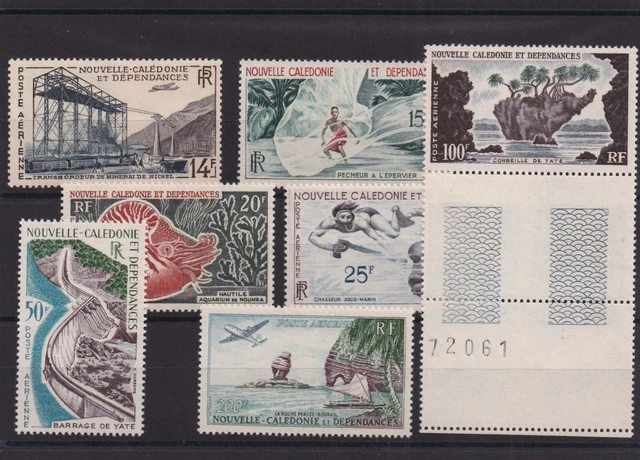 NOUVELLE CALEDONIE SERIE COMPLETE DE 7 TIMBRES P.A. NEUF** N° 66 à 72