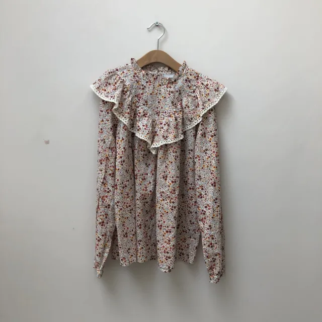 Matalan Girl’s Ditsy Floral Large Frill Blouse Top Age 13 Years