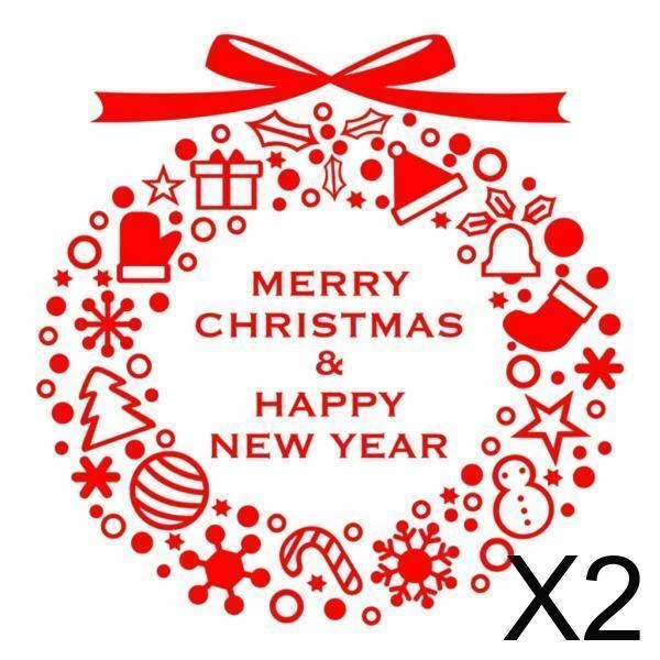 2 x Weihnachts Fensteraufkleber, schöne Aufkleber, haften für Dekoration,