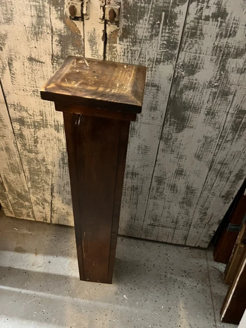 Craftsman pine newel post bannister Arch Salvage  37”  With Cap
