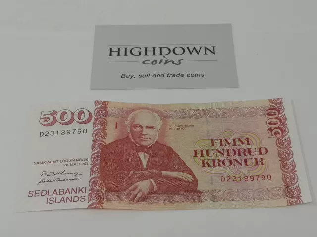 ICELAND 500 kronur banknote circulated (Left over holiday money) ISK (790)
