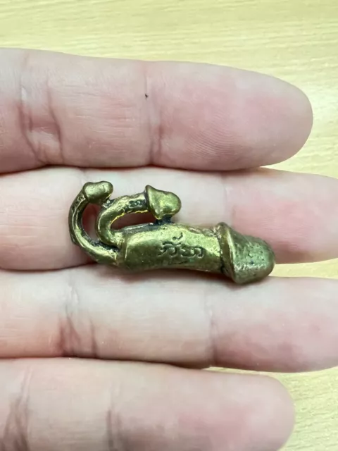 Buddha Artifact THAI AMULET PALADKIK Talisman BRASS Fetish LOVE Treasure Mascot
