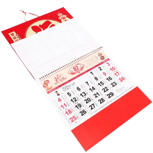 Calendario Da Parete 2026 Dell'Anno Del Cavallo In Carta Di Vimini, Organizzatore Mensile 31,8x76,2 Cm, Per Ufficio, Casa E Scuola