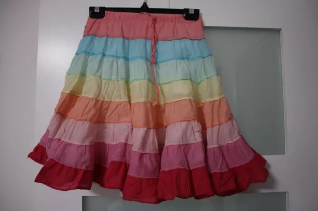 MILKSHAKE girls rainbow colour lined skirt size 6