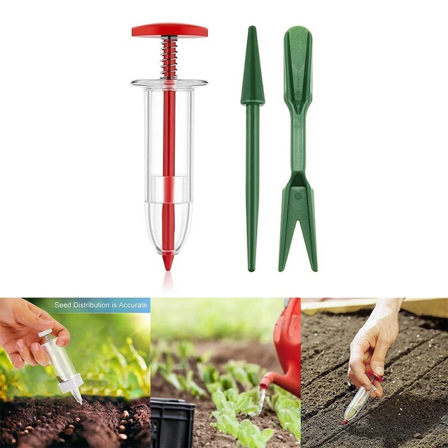 Set Giardinaggio 4 Pezzi CJZZ - Trapiantatore, Seminatrice E Foraterra Per Piantine E Bulbi Con Scala - Foto 4