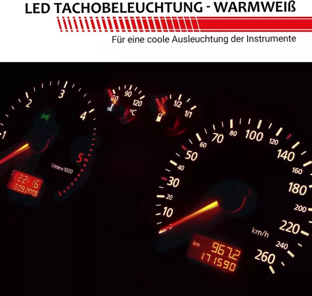CLK+ E Klasse weiße high Power SMD-LED Tachobeleuchtung für Mercedes W208 W210 2
