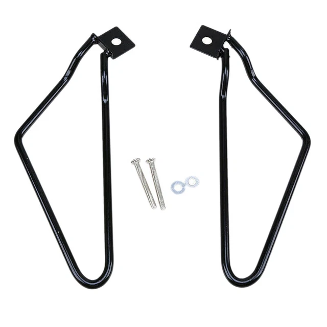 2 pz borsa sella moto nera supporto canna per Sportster Xl F2Q8