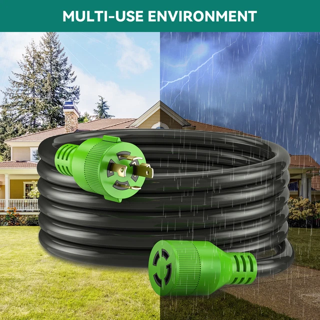 40Ft Generator Power Cord 30-Amp 125/250-V Generator Plug STW10*4 XL1430