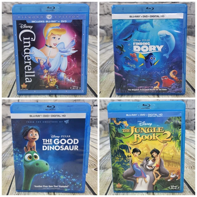 DISNEY BLURAY MOVIE Lot Cinderella Jungle Book 2 Finding Dory The Good