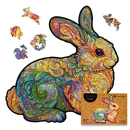 Original Wooden Jigsaw Puzzles - Precious Rabbit, 700 pcs, Royal Size