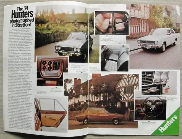 CHRYSLER RANGE UK Sales Brochure 1974 Hillman SUNBEAM Avenger HUNTER Sceptre + 3