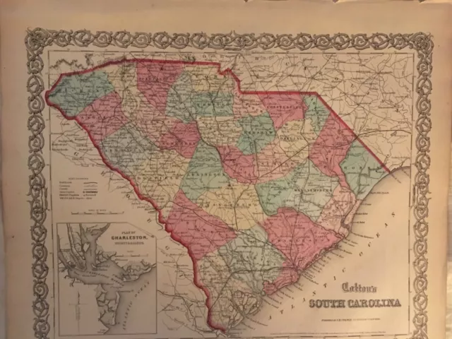 J.H Colton’s 1855 Map of South Carolina