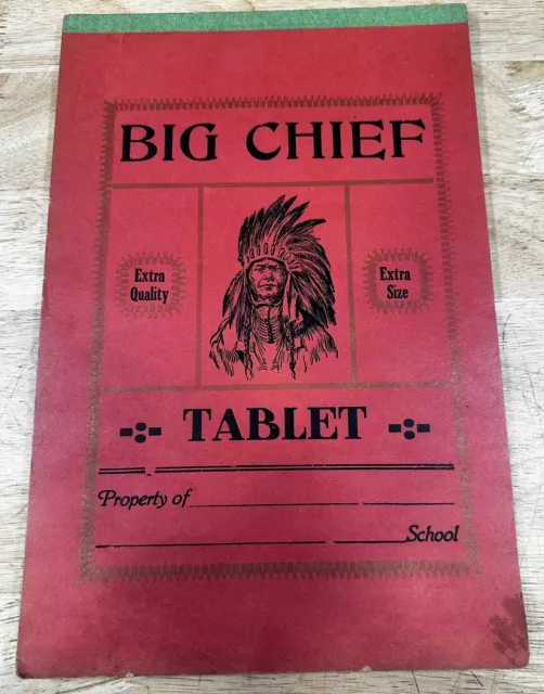 Vtg Rare 1940s or 50s Big Chief Tablet NOS Never Used 8 In. Wide