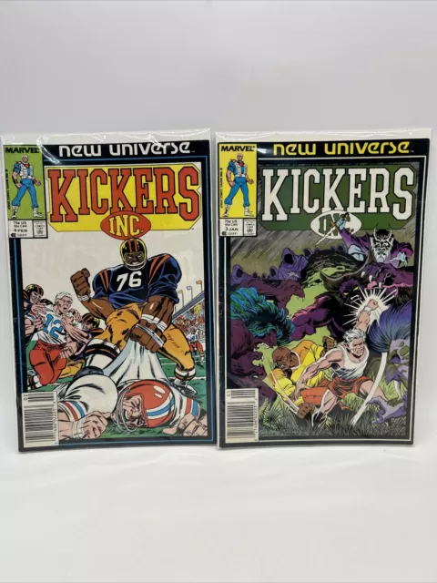 Marvel Comics New Universe Kickers Inc Lot Vintage 1980s Of 2 Comic Books