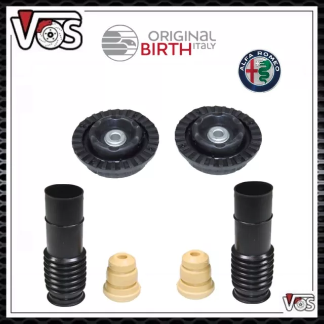 Coppia Kit 2 Supporti 2 Tamponi Ammortizzatori Anteriori Alfa Romeo 147 156 Gt