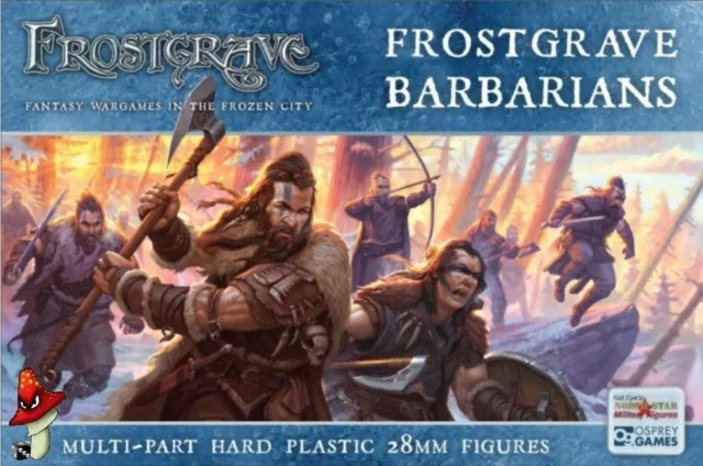 Barbarians Frostgrave FGVP04 28mm 1/56 scale figures 1 x Plastic Sprue unboxed