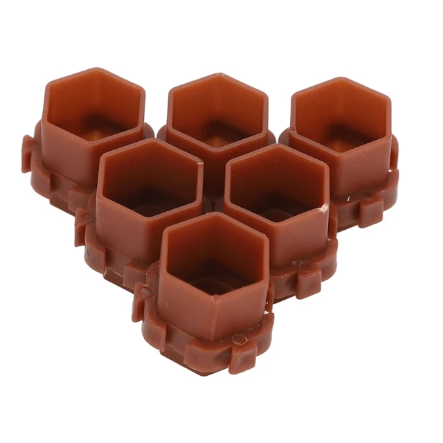 (Marrón) 200x Color Tazas de Tinta para Tatuajes Forma de Colmena Contenedor de Pigmentos SG5