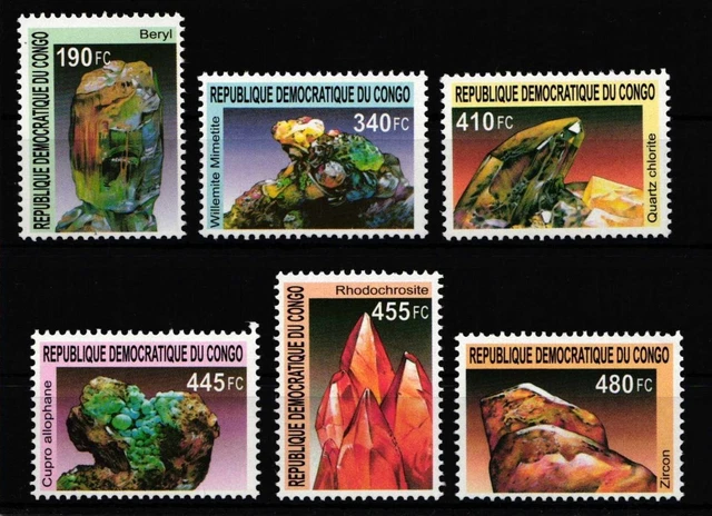 Kongo (Kinshasa) 1713-1718 postfrisch Mineralien #GY760