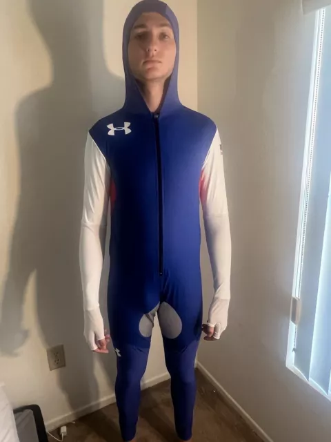 USA Rubber Speed Skating Full Body suit OLYMPIC Speedsuit Skinsuit Under Armour