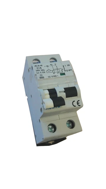 Disjoncteur Différentiel 16A 30mA 1P+N - Protection Surcharge Et Fuite - Montage Rail DIN