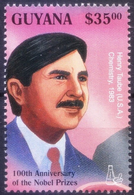 Guyana 1995 MNH, Henry Taube Nobel Chemistry winner from USA
