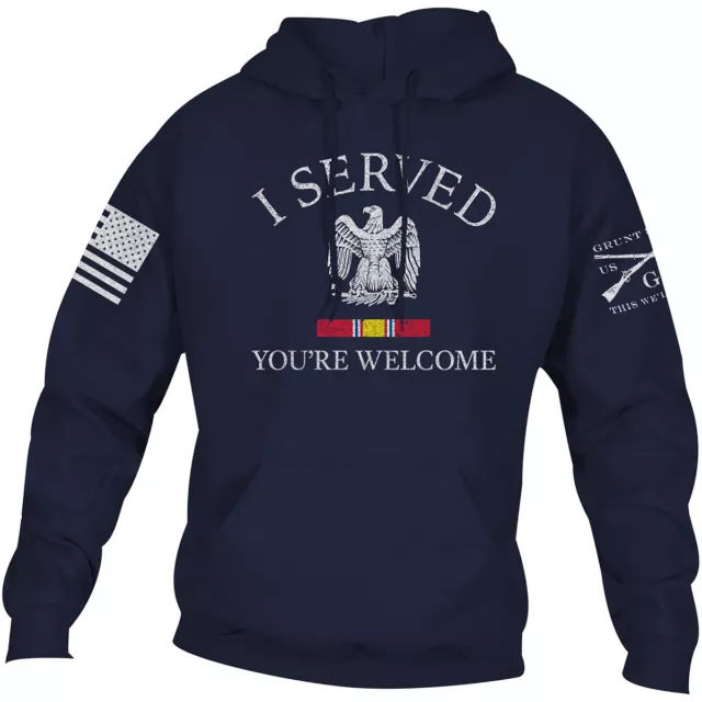 Grunt Style I Served Pullover Hoodie - Navy