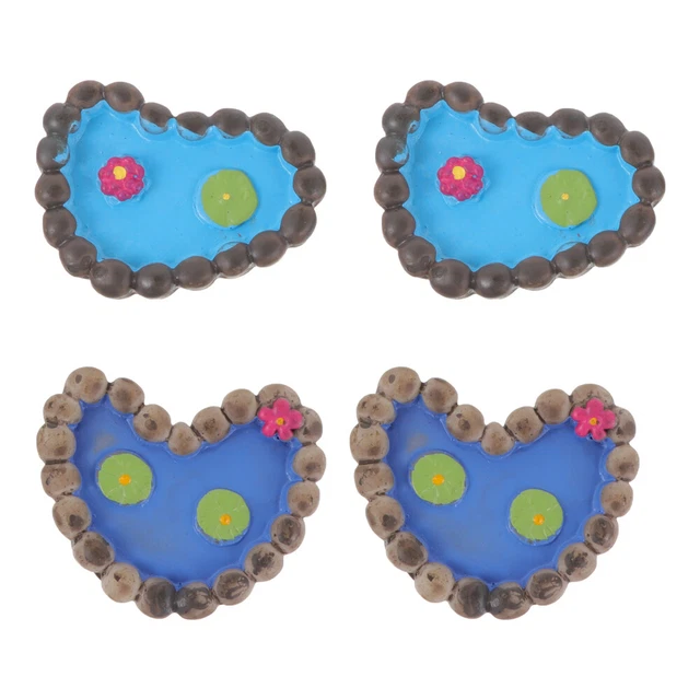4 piezas Micro Paisaje Estanque Terrario Oculto Punto Acuario Adorno