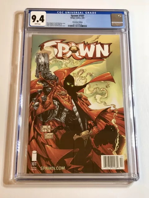 2001 Spawn #107  *SCARCE* NEWSSTAND Variant Graded CGC 9.4 WP ONLY TWO ON CENSUS