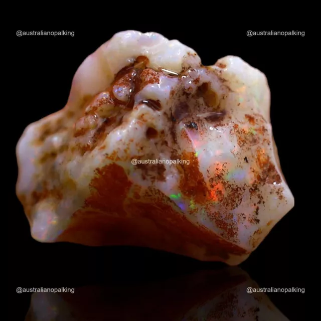 Natural Fire Opal Loose Gemstone Fancy Rough Australia 11.00 Cts 18x15x11 mm
