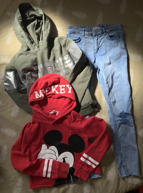 Mixed Bundle Girl Casual Clothes 10-12 Years - 3pcs H&M Jeans Hoody