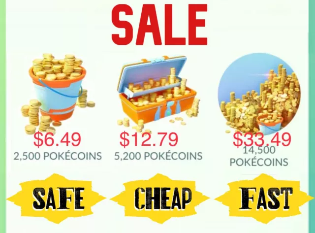 Pokemon GO coins- SUPER cheap Pokecoins - Safe, Cheap, Fast ✅