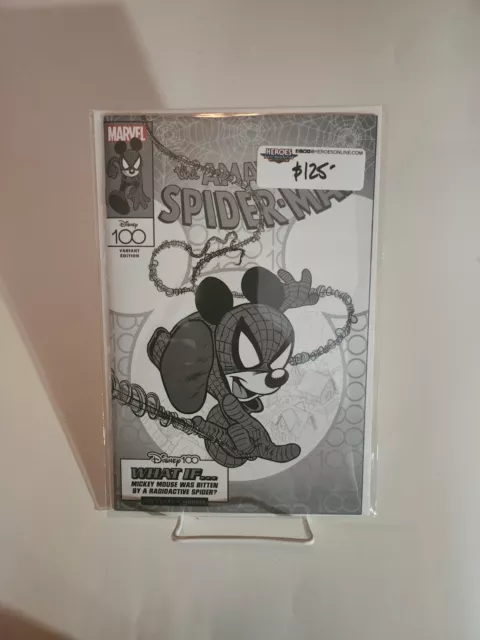 Amazing Spider-Man #35 (Marvel 2023) 1:100 Claudio Sciarrone Disney B&W Variant