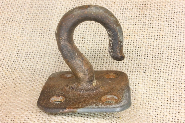 Old Plant Wall Hook Porch Ceiling Barn Hanger rustic vintage copper/ iron 2 x 2” 4