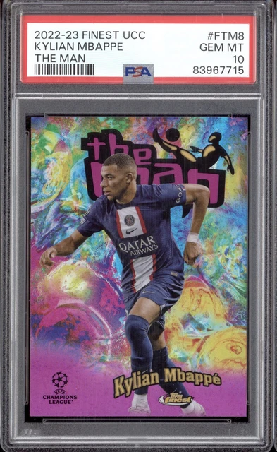 Carte Kylian Mbappé PSA 10 - Topps UEFA Champions League 2022-23 1ère Édition #100