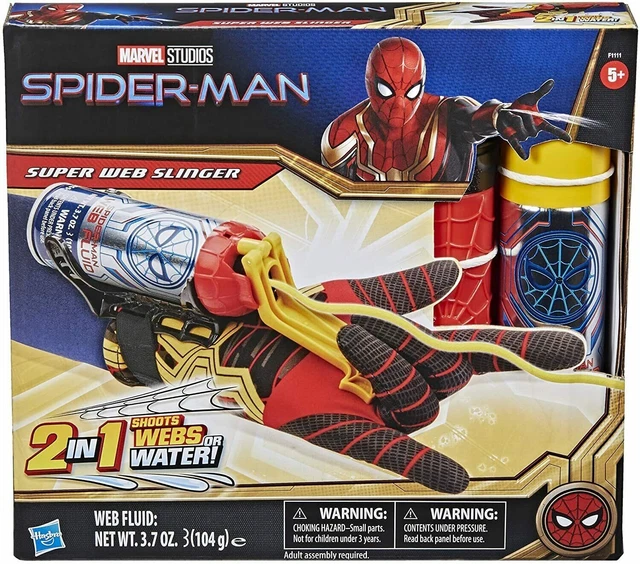 New Marvel Spider-Man Super Web Slinger 2 in 1 Shoots Webs or Water Shooter