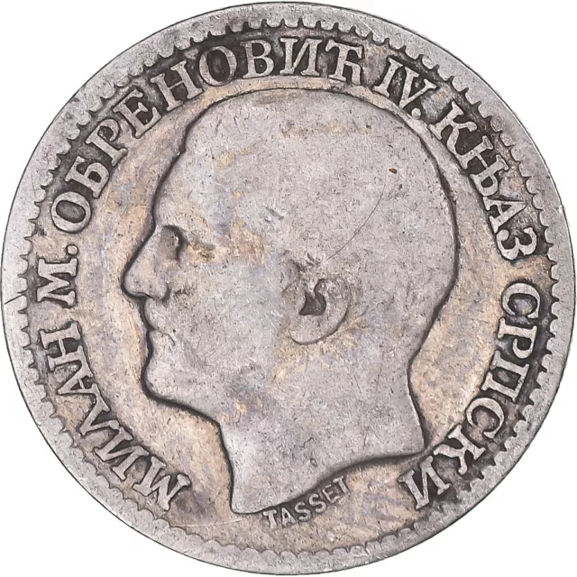 [#1145229] Coin, Serbia, 50 Para, 1879, Milan Obrenovich IV., VF, Silver, KM:9