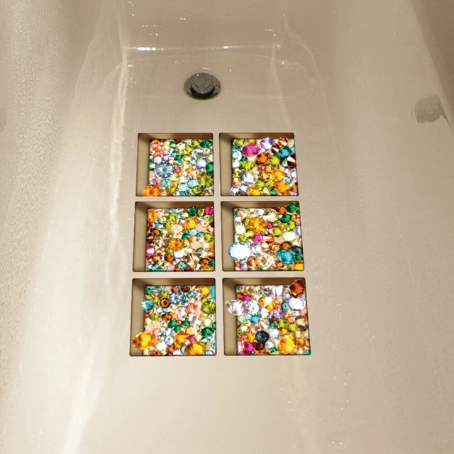 6 Pcs Adesivi 3d Per Vasca Bagno Adesivo Impermeabile Rimovibile