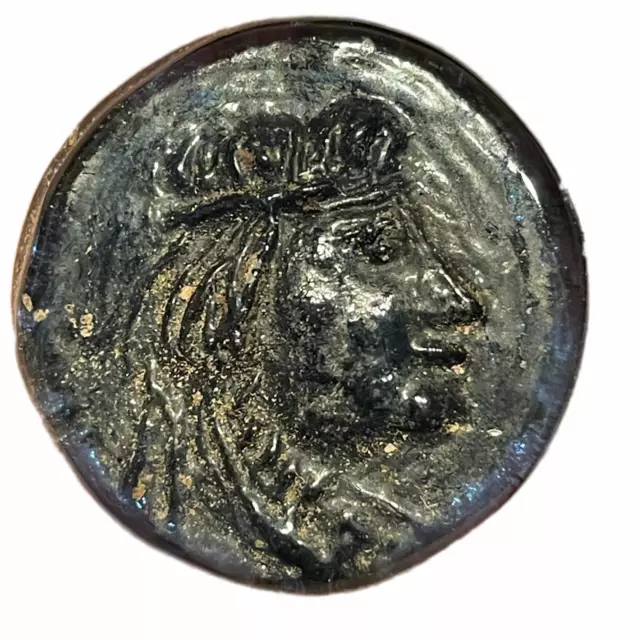 ANCIENT ROMAN BLUE GLASS COIN/TOKEN - 1st Century AD (9)